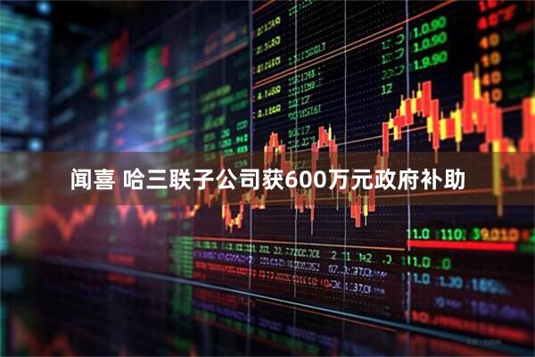 闻喜 哈三联子公司获600万元政府补助